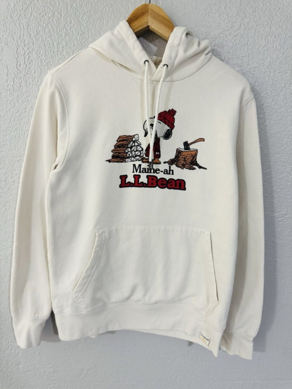 L.L.BEAN limited edition PEANUTS collab TODD SNYDER “Maine-ah” HOODIE Women S